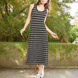 MAX STUDIO Striped Maxi Dress