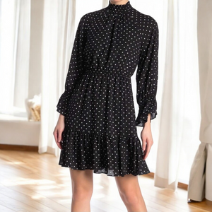 DONNA MORGAN Georgette Polka Dot Dress