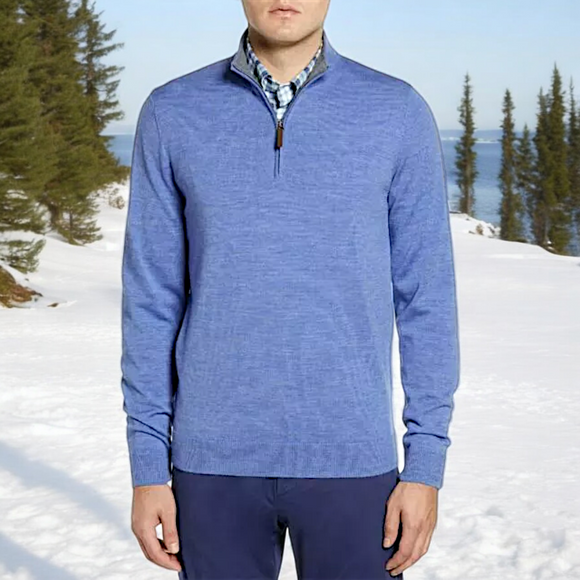 NORDSTROM MENS SHOP Merino Wool Quarter Zip Sweater