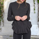 Ruffle Hem Sweater