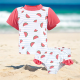 HUDSON BAY Watermelon Baby Swim Rashguard Set