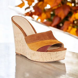 VERONICA BEARD Suede Dali Patchwork Wedges