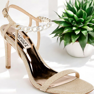 BADGLEY MISCHKA Rhinestone Sandals