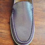 MARC JOSEPH Girl's Purple Glimmer Broadway Loafers