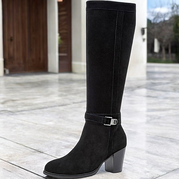 Giani Bernini Suede Wide-Calf Rozario Boot