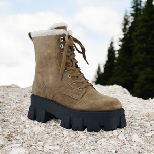 MARC FISHER Happier Lug Sole Combat Boots