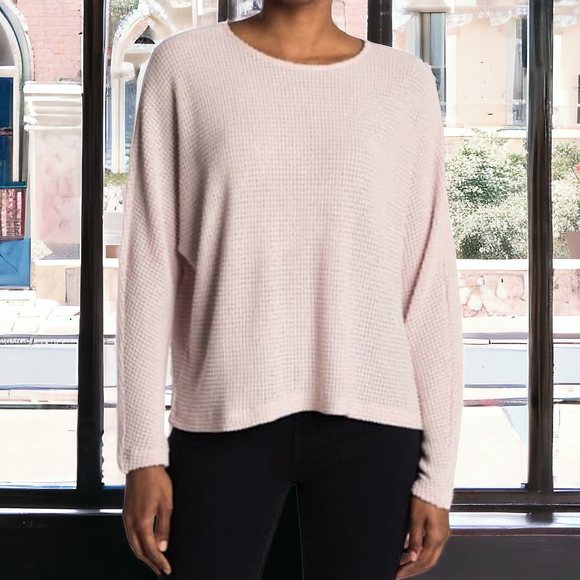 FOR THE REPUBLIC Soft Waffle Knit Top