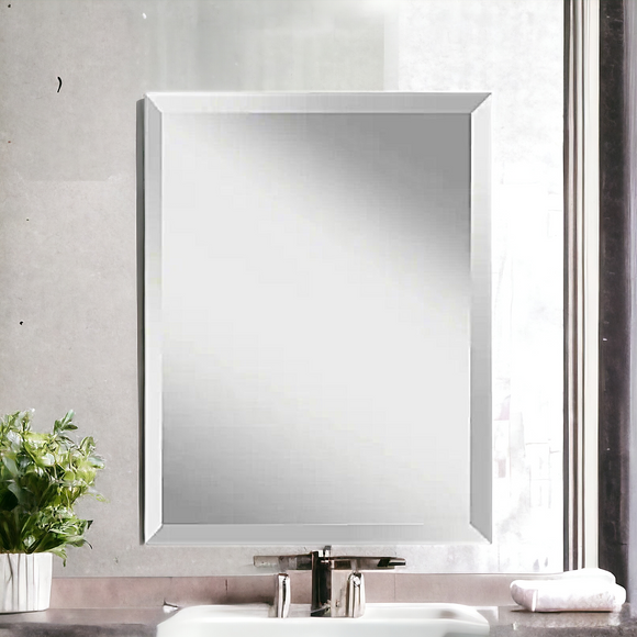 Frameless Beveled Wall Mirror