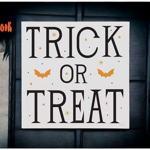 Festive Fright Trick or Treat II Canvas Wall Art