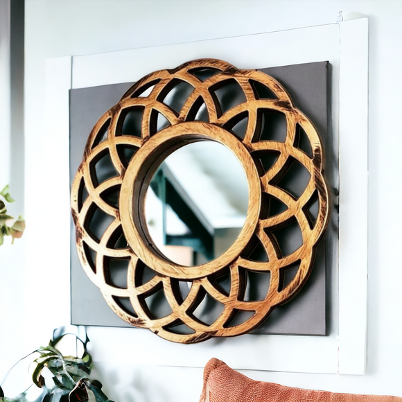 Antiqued Wall Mirror