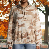 DEREK HEART Camo Fleece Sweatshirt