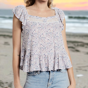 LUCKY BRAND Floral Phoebe Top