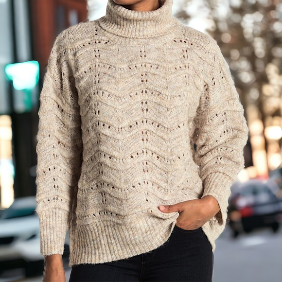 FRNCH PARIS Cable Knit Sweater