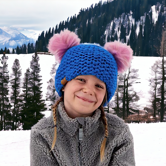 OBERMEYER Girl's Knit Glen Pom-Pom Beanie