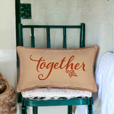 'Together' Corduroy Back Throw Pillow