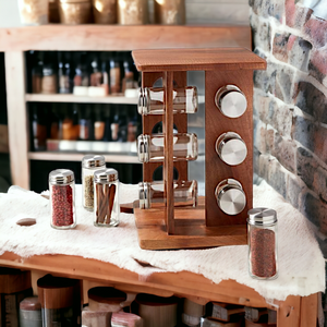 Wood Rotating Spice Rack