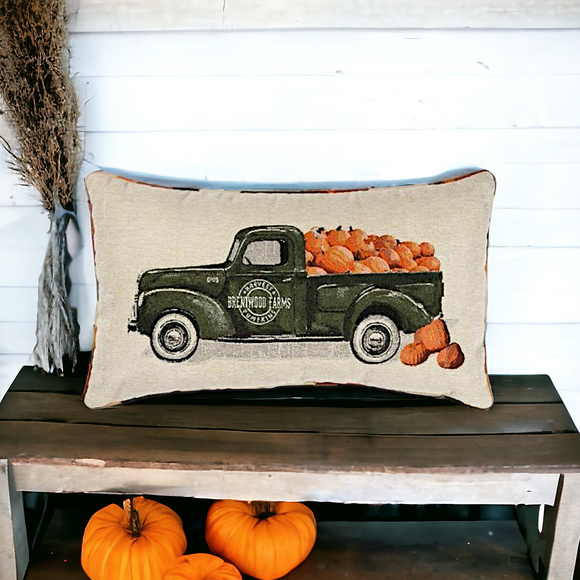 Truck Harvest Accent Pillow