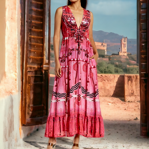 SHAHIDA PARIDES Beaded Maxi Dress