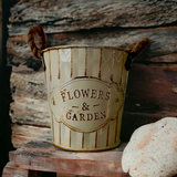 Galvanized Farmhouse Flower Pots