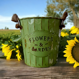 Galvanized Farmhouse Flower Pots