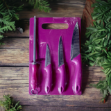 5 Pc Knife & Cutting Board Set