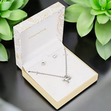 CHARTER CLUB Crystal Pendant Necklace & Stud Earrings Set