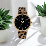 INC Leopard Band Watch