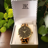 INC Leopard Band Watch