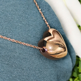 MACY'S 14K Gold Puffed Heart Necklace