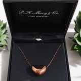 MACY'S 14K Gold Puffed Heart Necklace