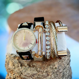 JESSICA CARLYLE Studded Watch & Bracelet Set