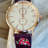 JESSICA CARLYLE Embroidered Watch & Bracelet Set