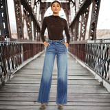 KANCAN Wide Leg Belted Jeans