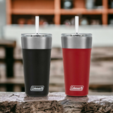 COLEMAN 20 oz Travel Tumbler Set w/Straws