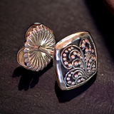 LOUS HILL Sterling Silver Carved Earrings