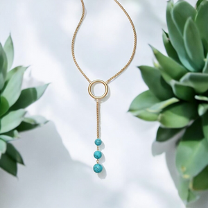 ALFANI Turquoise Lariat Necklace