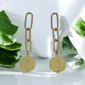 ZENZII Coin Link Earring