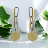 ZENZII Coin Link Earring