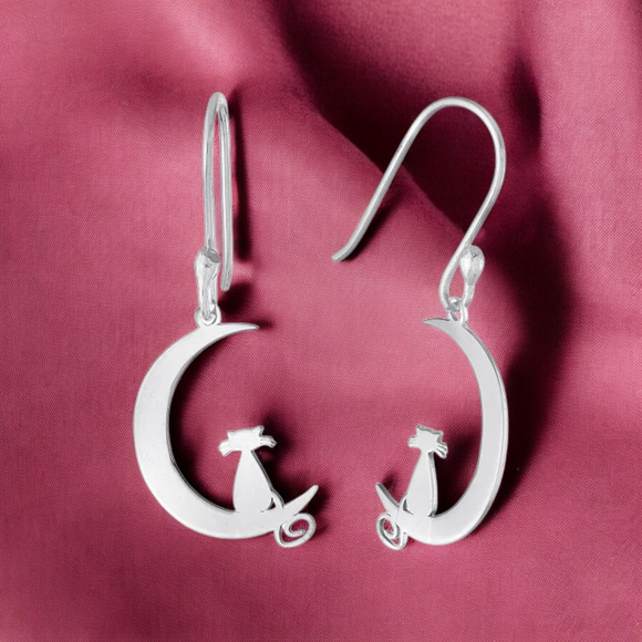 GIANI BERNINI Crescent Cat Earrings