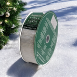 KIRKLAND SIGNATURE Wired Metallic Silver Ribbon