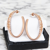 GUESS Logo Heart Hoop Earrings