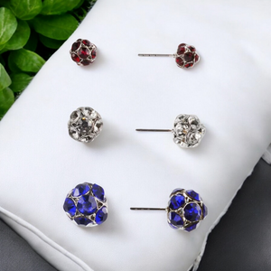 CHARTER CLUB Pavé-Fireball Stud Earring Set