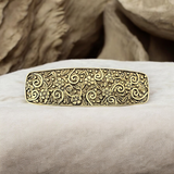 1928 Embossed Floral Pattern Hair Barrette