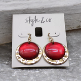 STYLE & CO Hammered Drop Earrings