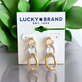 LUCKY BRAND Mixed Metal Chain Earrings