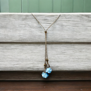 INC Flower Lariat Slider Necklace