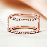 MICHAEL KORS Rose Gold Pave Crystal Nesting Ring