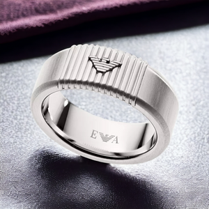 EMPORIO ARMANI Men's Stainless Steel Ring Band