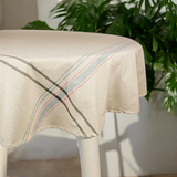 DESIGN IMPORTS Round 70" French Stripe Tablecloth