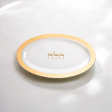 ANNIEGLASS Judaica Challah Platter, 24K Gold